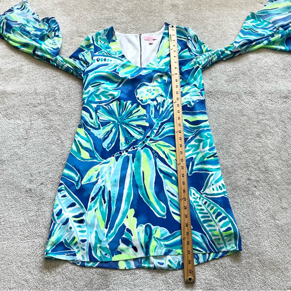 LILLY PULITZER Rosalia Dress Size 4 Mod 70s Retro Pretty - Picture 10 of 11